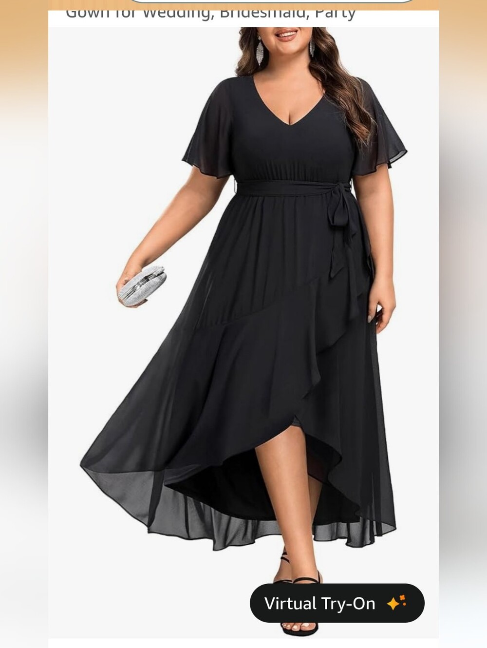 Talisea Plus Size High-Low Chiffin Dress